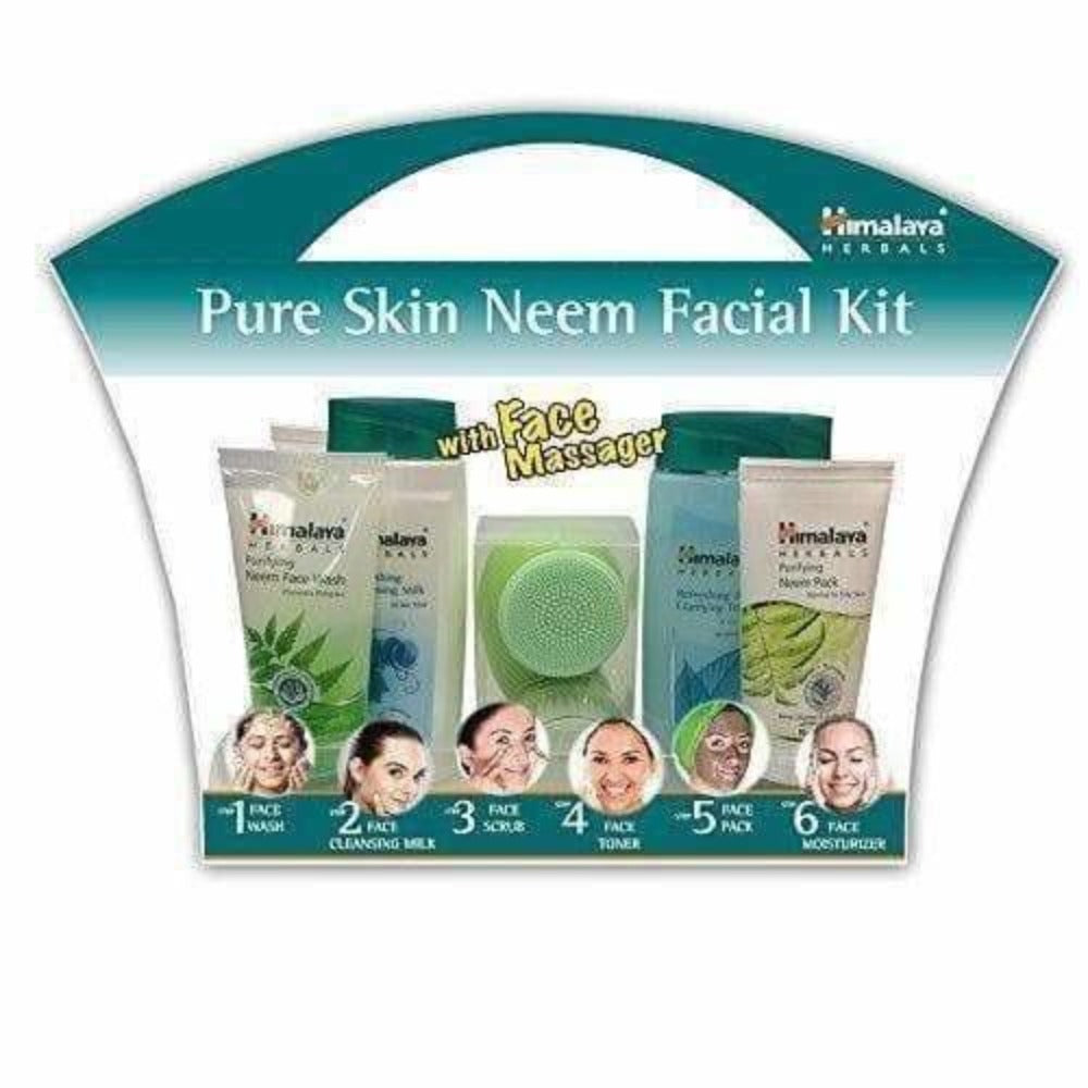 Himalaya Pure Skin Neem Facial Kit with Face Massager - Distacart