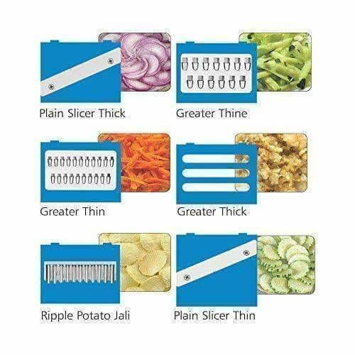 Blue Color - Premium Nicer vegetables and fruits Slicer Chippers and chopper - Distacart