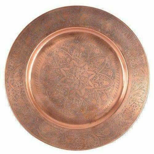 Big Size Brown Pooja Thali Pooja Work ship Plate Thali - Pooja Temple - Distacart