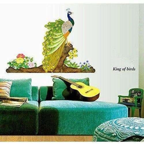 Multicolor - Decals Design Peacock Bird Wall Sticker - Distacart