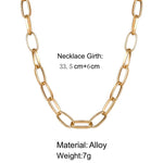 Thumbnail for Gold-Toned Alloy Golden Chain Necklace - The Pari - Distacart