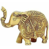 Thumbnail for Brass Trunk up Elephant Statues Set of 2 - Showpiece Statue - Distacart
