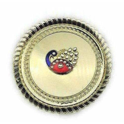 Plastic Peacock Pooja Thali - Distacart