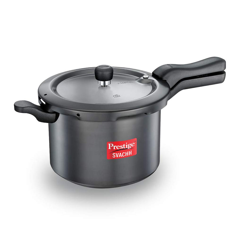 Prestige Deluxe Plus Hard Anodized Outer Lid Pressure Cooker, 5 Litres, Black