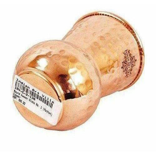 Copper Glass Tumbler, Drink ware & Serve ware -  Set Of 2 - Distacart