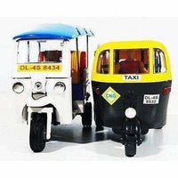 Thumbnail for Indian Iconic Tuktuk-CNG Auto Rickshaw Toy (Blue & Green)- Pack Of 2 - Distacart