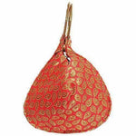 Thumbnail for Ethnic Clutch Silk Potli Batwa Pouch Bag with Metal Bead work - Distacart