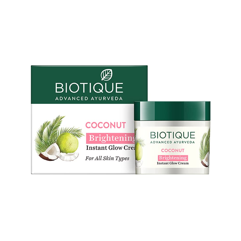 Biotique Advanced Ayurveda Bio Coconut Whitening & Brightening Cream - Distacart
