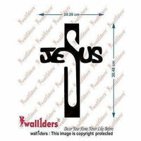 Thumbnail for Gold Color - Jesus 3D Acrylic Mirror Wall Sticker - Distacart