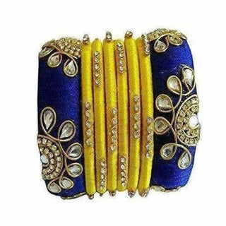 Silk Thread Bangles Set of 8 - Distacart
