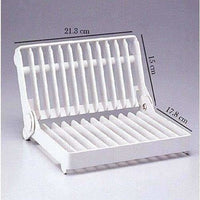 Thumbnail for White Color - Folding Plastic Kitchen Dish Rack Stand Plate Holder - 2 Piece - Distacart