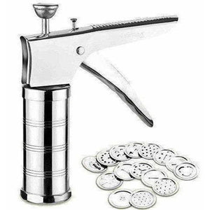 Stainless Steel Kitchen Press Maker with 12 Pieces - Distacart