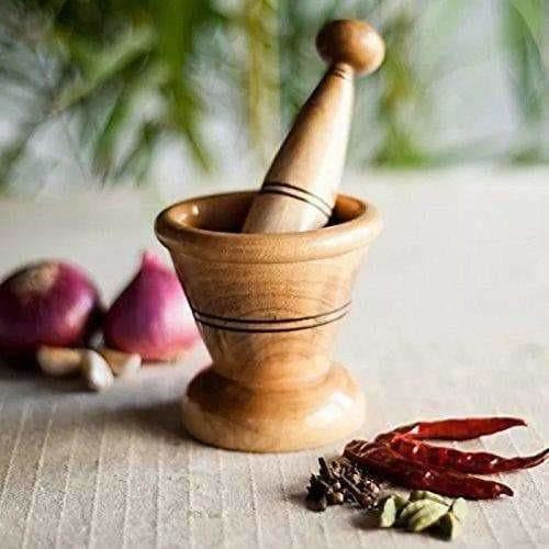 Wooden Spice Masher Mortar & Pestle - Distacart