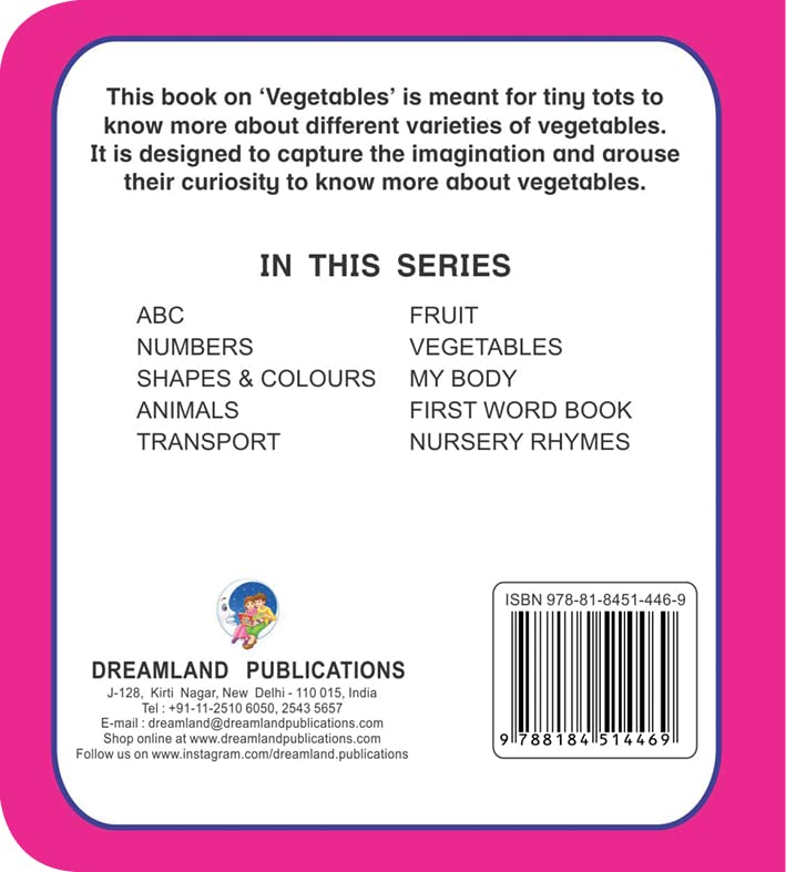 Dreamland First Padded Board Book - Vegetables - Distacart