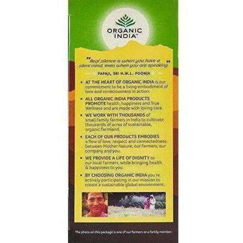 Organic India Tulsi Green Tea Lemon Ginger 25 Tea Bags - Distacart