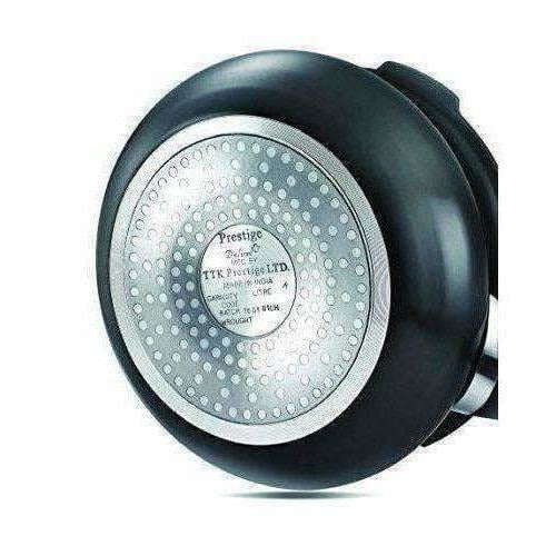 Induction Base Aluminum Pressure Cooker 2 Litres - Black Color - Distacart