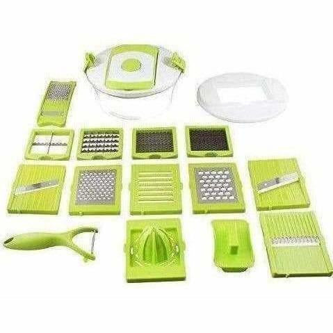 Plastic Fruit and Vegetable Cutter Set (15-Pieces) - Distacart