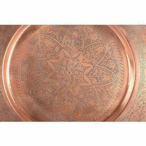 Big Size Brown Pooja Thali Pooja Work ship Plate Thali - Pooja Temple - Distacart