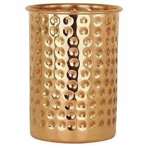 Pure Copper Glass Cup Volume 350ml - Set of 2 - Distacart