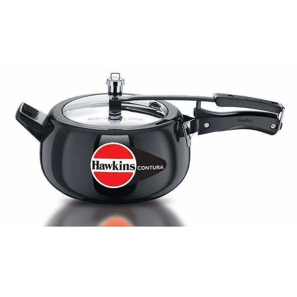 Black - Anodized Aluminium Pressure Cooker, 3.5 Litres - Distacart