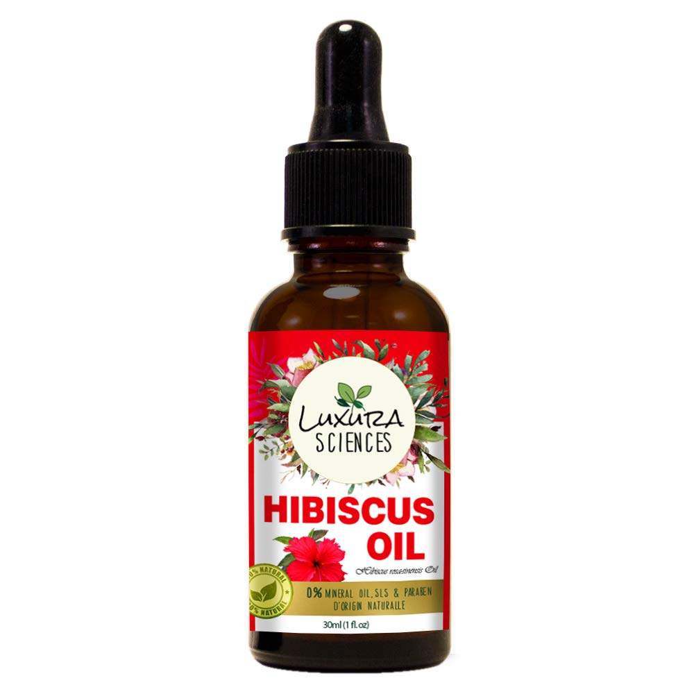 Luxura Sciences Organic Hibiscus Oil Japanese Vitamin E oil for Face, Skin, Hair Growth - Distacart