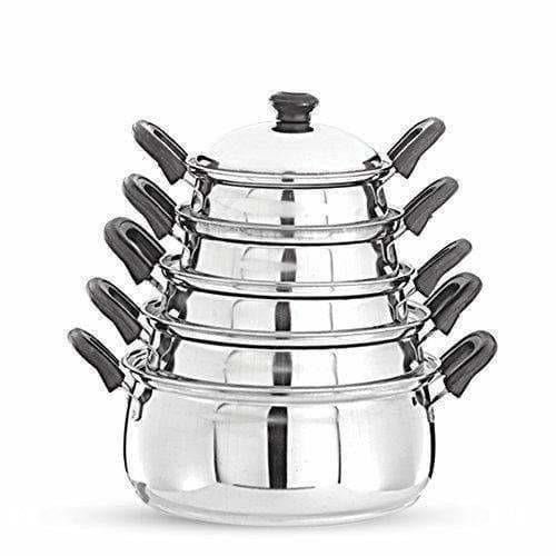 Stainless Steel Cook and Serve Handi Set (5-Pieces, Silver) - Distacart