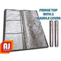 Thumbnail for Grey Decorative Fridge Top Cover And 2 Fridge Handle Covers - Distacart