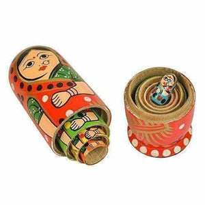 Indian doll - Kids Handmade Hand Painted Cute Wooden Indian Women Nesting Dolls - Distacart