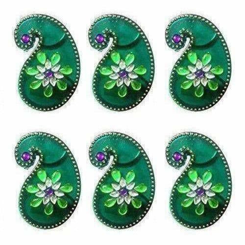 Green Color - Acrylic Kankavati Box Pack of 6 - Distacart