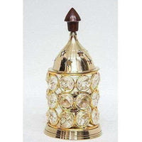 Thumbnail for Brass Akhand Diya -Diamond Crystal Deepak - Oil Lamp - Distacart