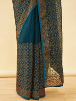Thumbnail for Soch Floral Embroidered Zari Saree - Distacart