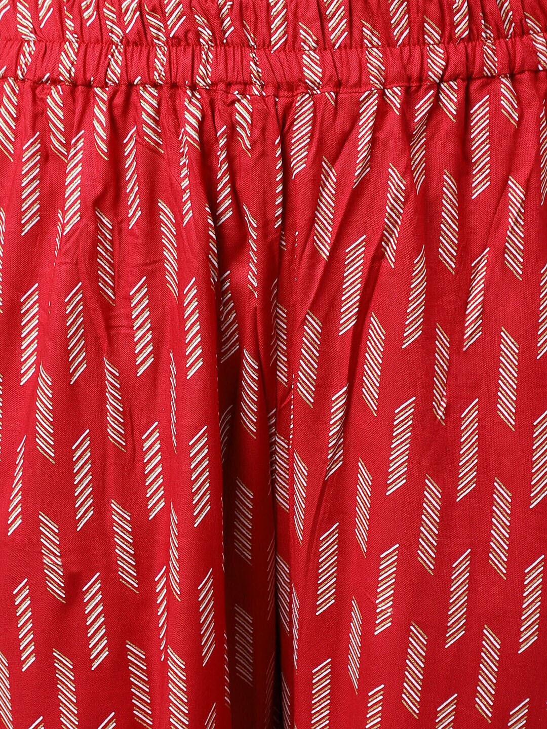 Khushal K Ethnic Motifs Printed Gotta Patti Angrakha Kurta with Trousers & Dupatta - Distacart