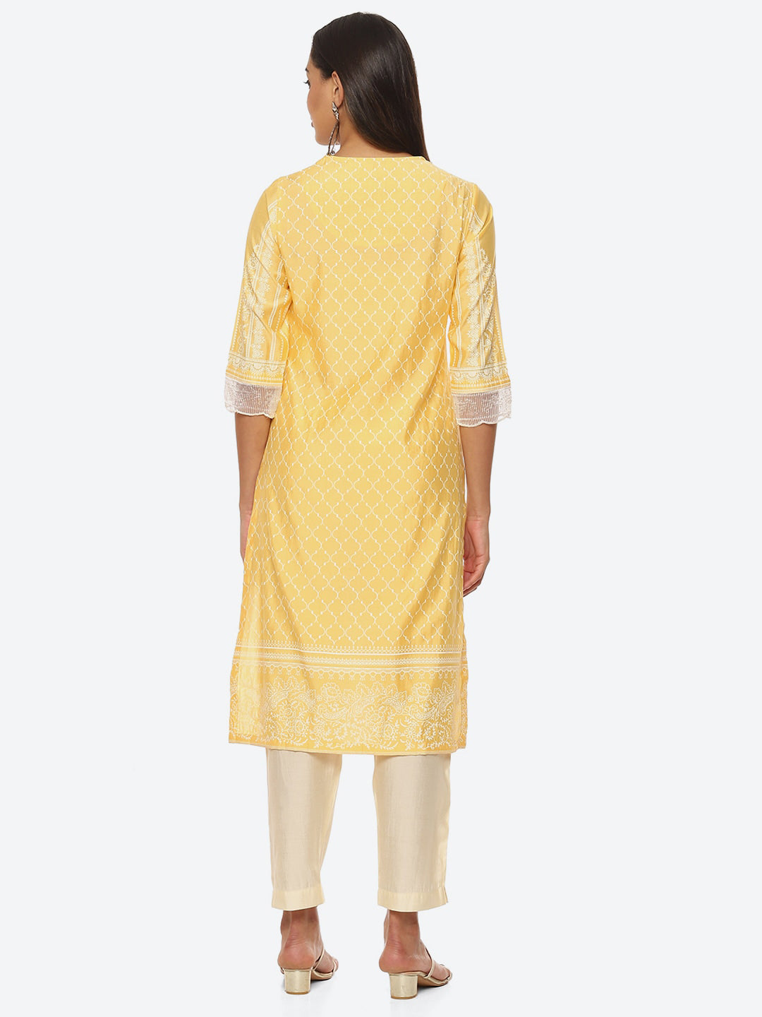 Biba Women Ethnic Motifs Printed Straight Kurta - Distacart