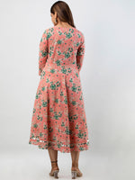 Thumbnail for Kalini Women Orange Floral Printed Floral Anarkali Kurta - Distacart