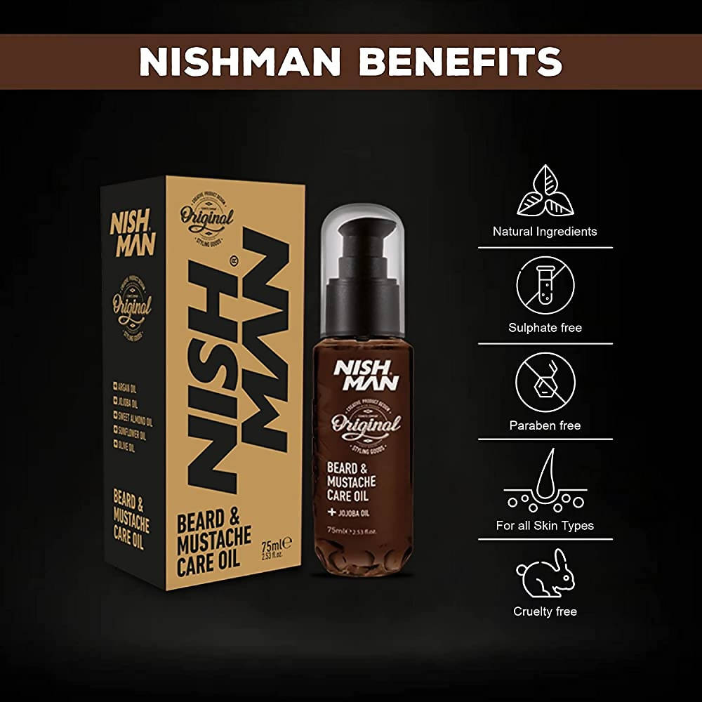 Nishman Beard & Mustache Care Oil - Distacart