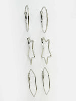 Thumbnail for NVR Women Gold-Toned Geometric Hoop Earrings - Distacart