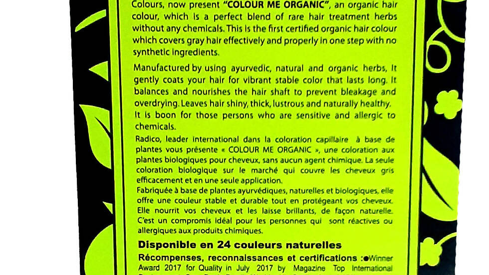 Radico Organic Hair Colour-Dark Ash Blonde - Distacart