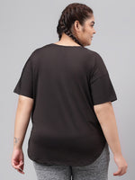 Thumbnail for MKH Plus Size Typography Printed Relaxed Fit Dri-FIT Sports T-shirt - Distacart