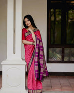 Thumbnail for DEIANA'S Beautiful Golden Jari with New Design Soft Lichi Silk Saree - Pink - Distacart