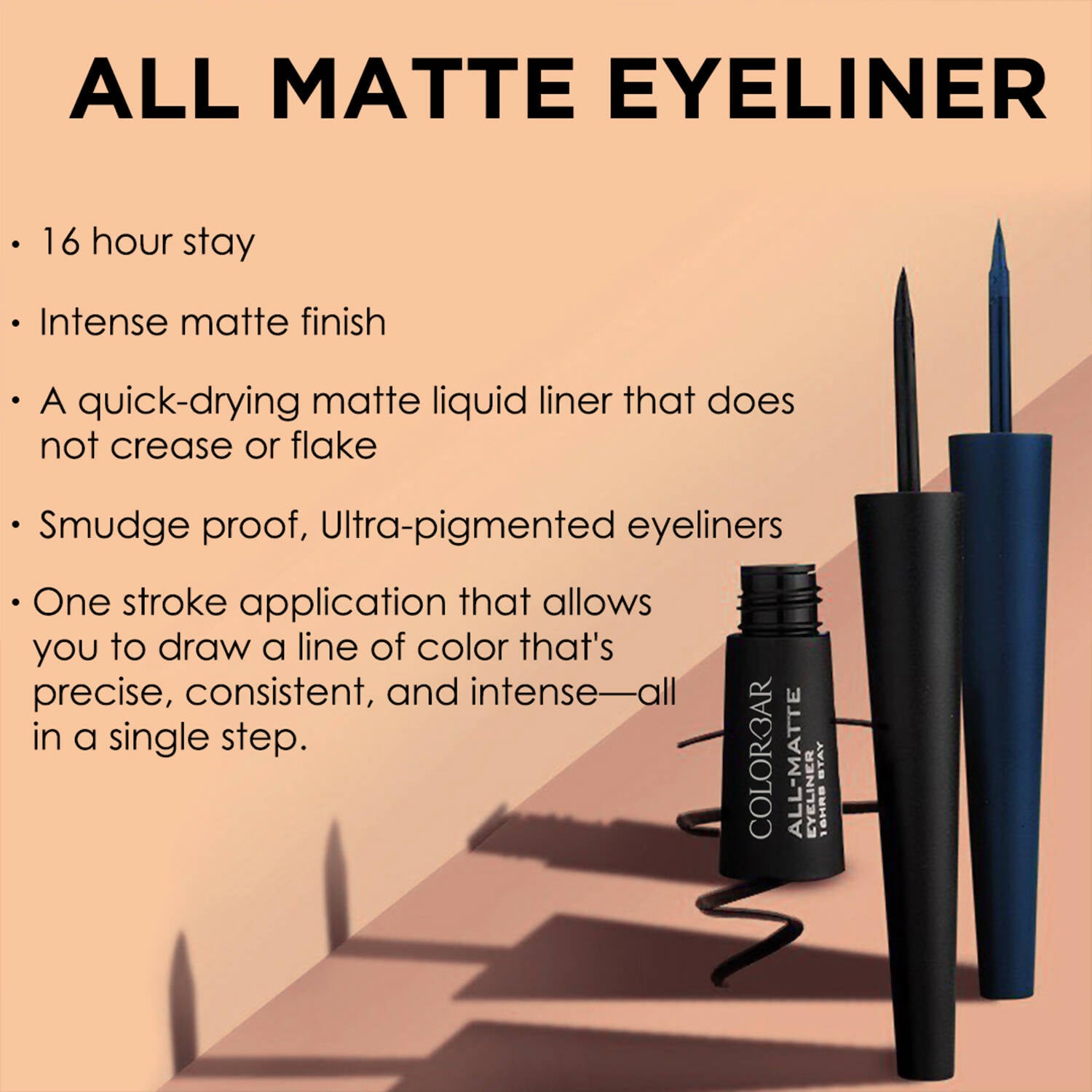 Colorbar All-Matte Eyeliner Matte Blue - Distacart