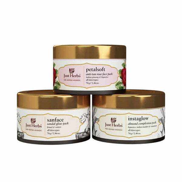 Just Herbs Ayurvedic Face Pack Trio Combo