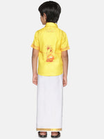 Thumbnail for Sethukrishna Boys Yellow Printed Shirt - Distacart