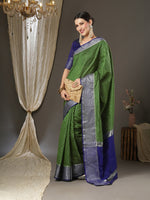 Thumbnail for Saree Mall Checked Zari Taant Traditional Sarees - Distacart
