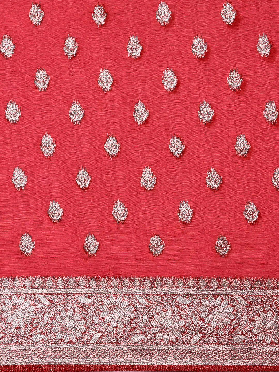 Saree Mall Red Ethnic Motifs Zari Organza Banarasi Saree - Distacart