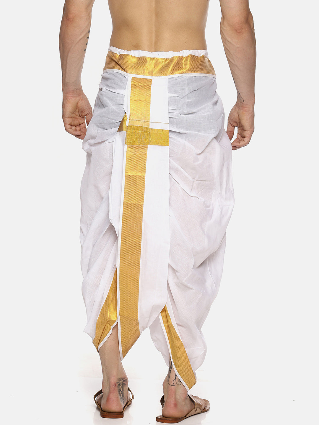 Sethukrishna Men White Solid Readymade Dhoti Pants - Distacart