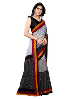 Thumbnail for Kalini Off-White & Black Printed Pure Cotton Saree - Distacart
