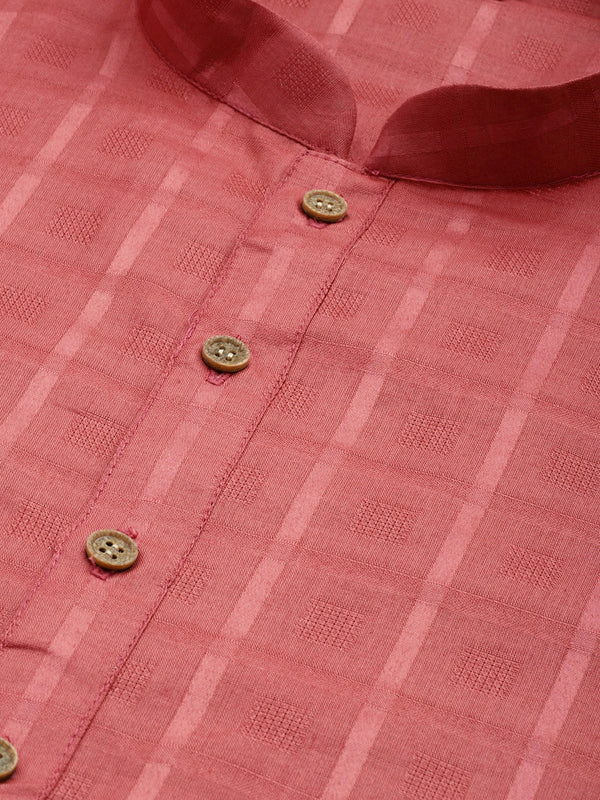 Manyavar Men Coral Kurta with Churidar - Distacart