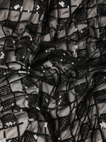 Thumbnail for Mitera Checked Embellished Sequinned Heavy Work Saree - Distacart