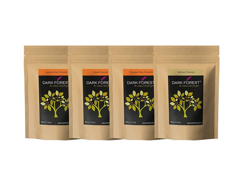 Dark Forest Hair Lice Solution  Dark Forest Reetha Powder - 200g  Dark Forest Orange Peel Powder - 200g  Dark Forest Lemon Peel Powder - 200g  Dark Forest Neem Powder - 200g