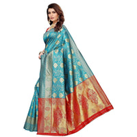 Thumbnail for Vamika Banarasi Jaquard Rama Green Weaving Saree (BANARASI 06)